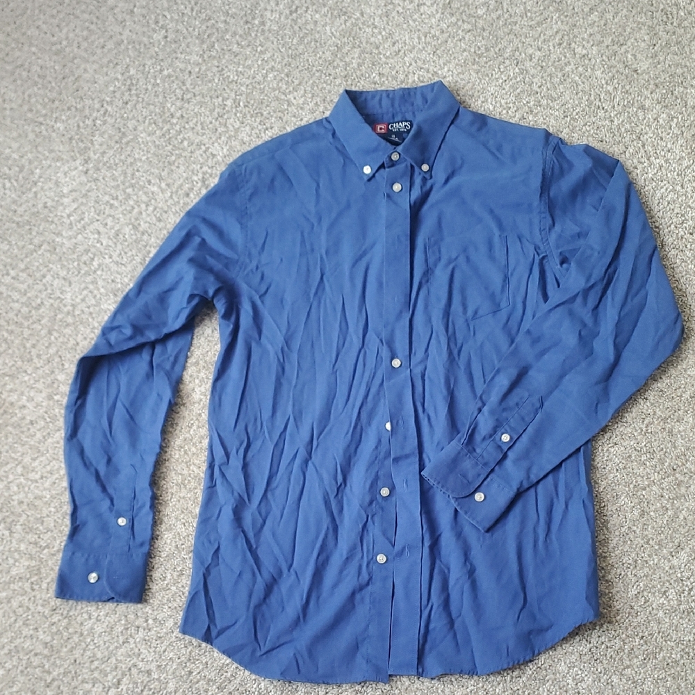 Chaps Men's Blue Casual Button Down Shirt